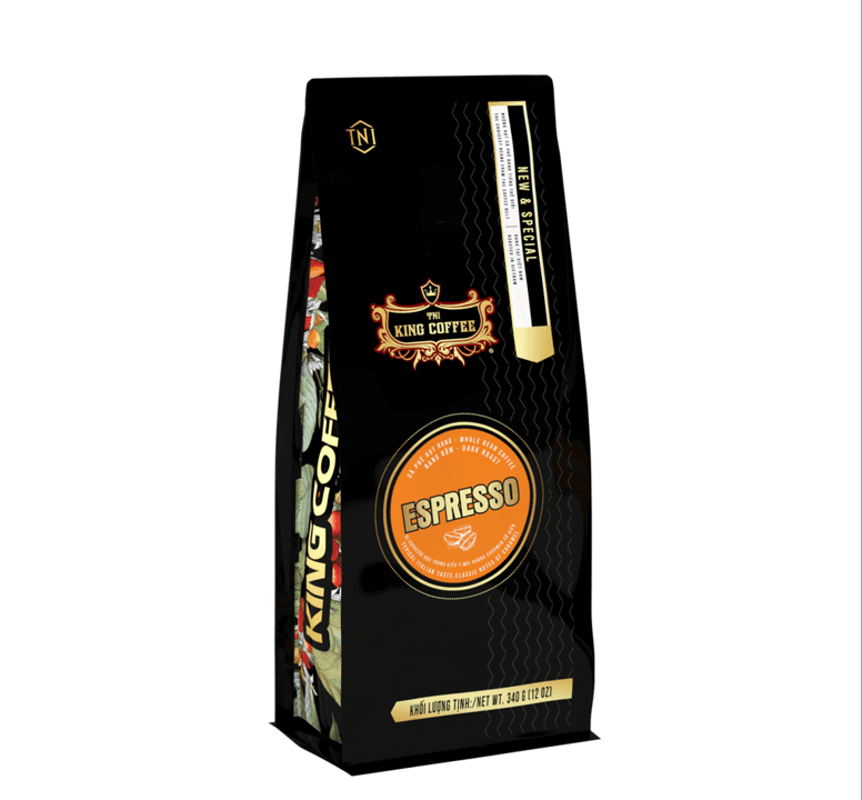 KING COFFEE Espresso Whole Bean Coffee 340g (E/V)