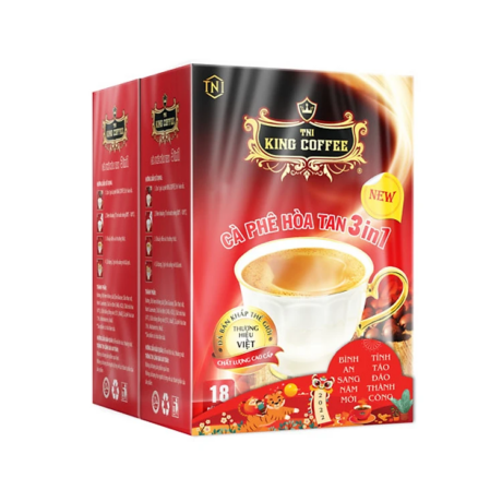 Combo Mass 3 - Băng keo giấy ( 02 Hộp - King coffee 3in1 hộp 18 sticks )
