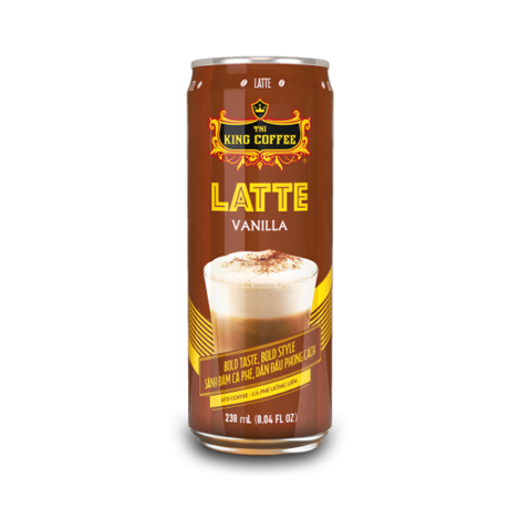 KING COFFEE Latte Vanilla RTD coffee - Can 238ml (E/E)
