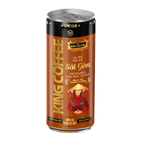 KING COFFEE RTD Cà phê sữa đá Đậm gu Việt_Lon 180 mL_VE
