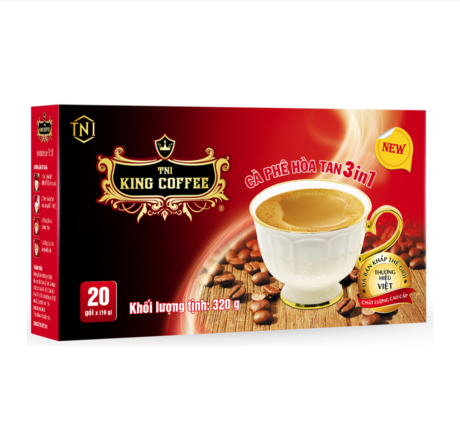 King coffee 3in1 instant - Hộp 20 sachets x 16gr (V/V)