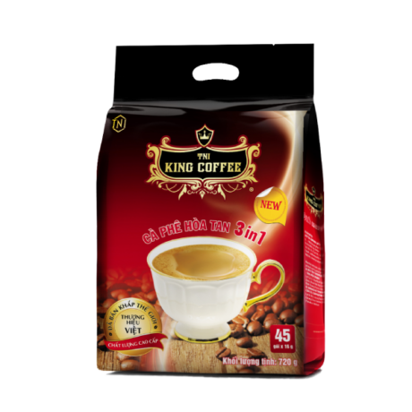 King coffee 3in1 instant- Túi 45 sachets x 16gr (VV) -MT